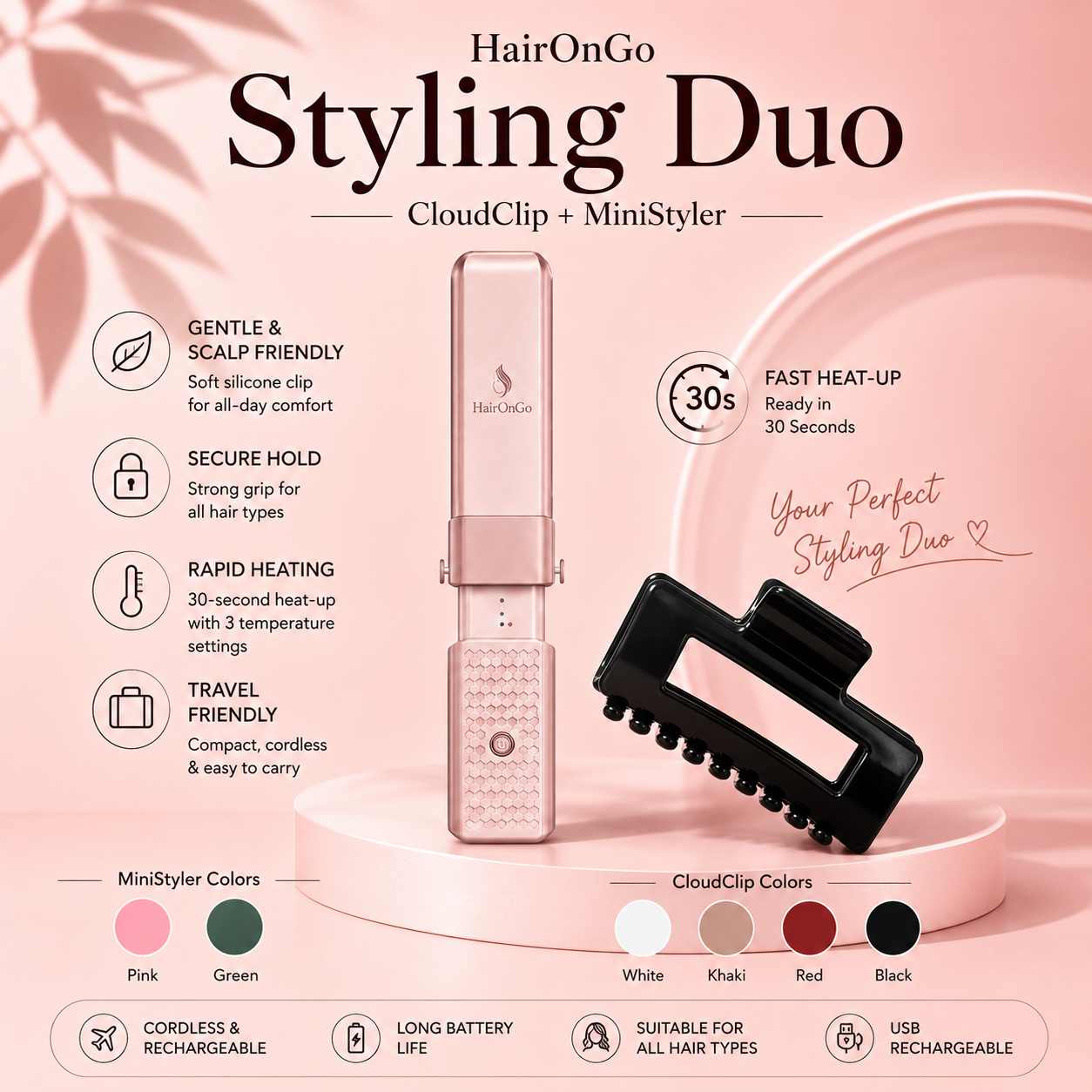 HairOnGo- MiniStyler & CloudClip
